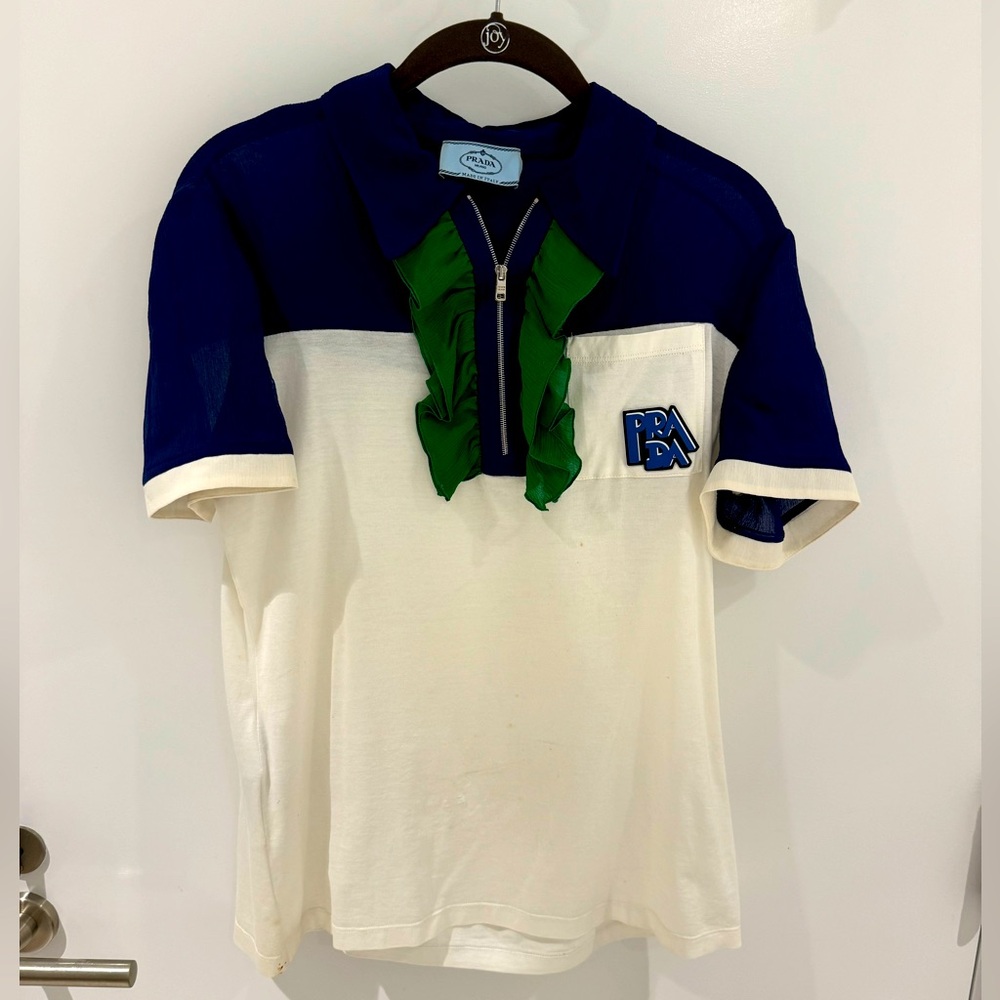 Prada 2019 Colorblock Pattern Polo - image 1
